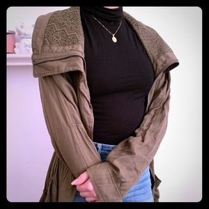 Olive green utility jacket